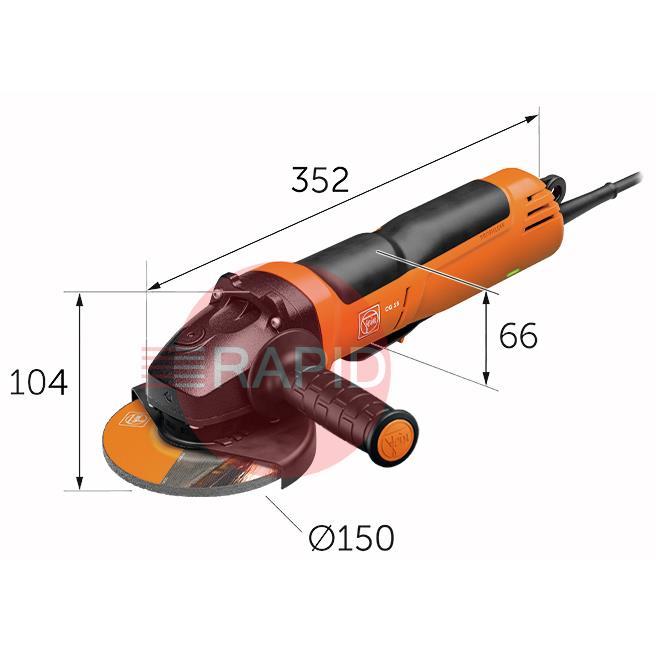 7225116024  FEIN CG 15-150 BLP Premium 150mm 1500W Angle Grinder